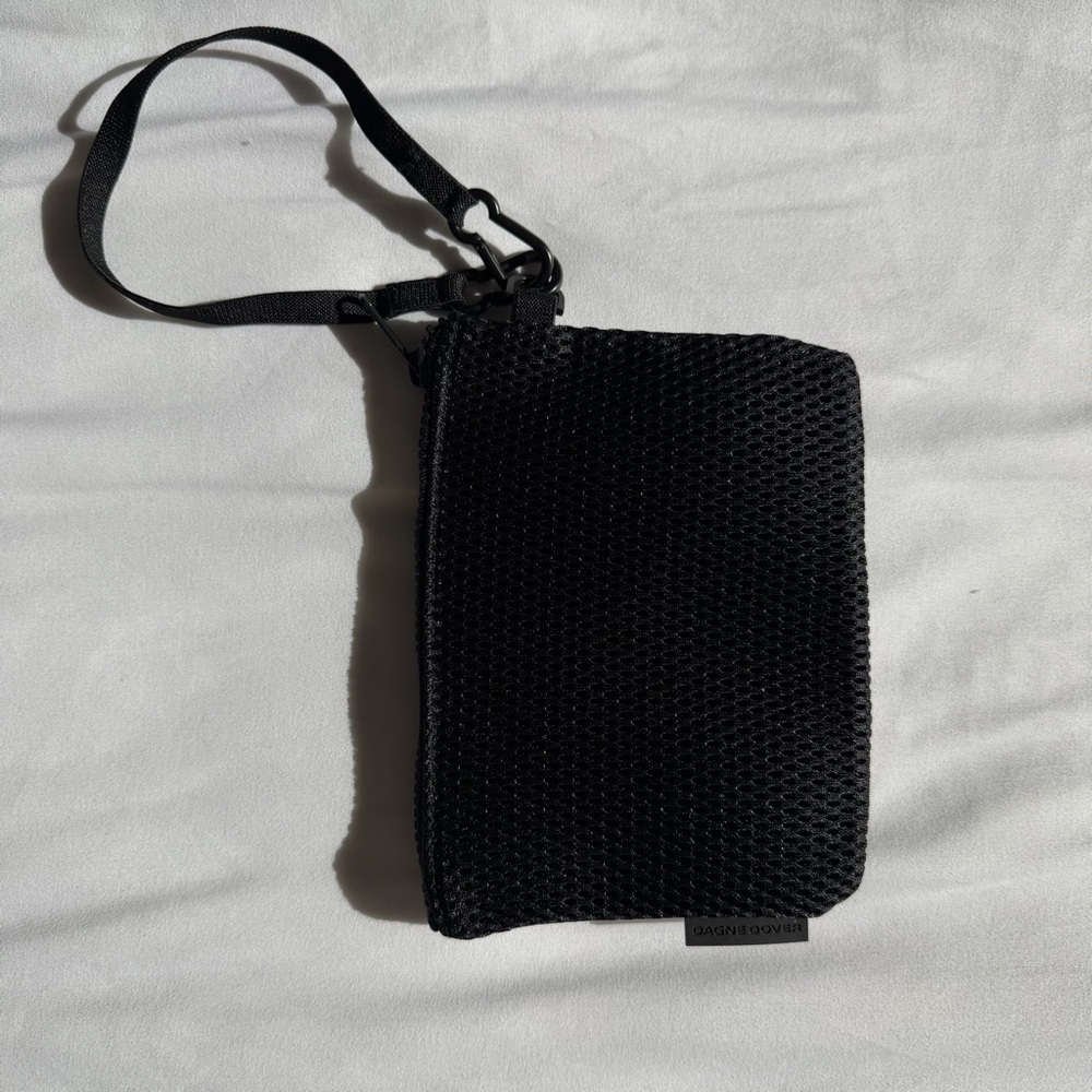 Dagne Dover Air Mesh Black Pouch Wristlet